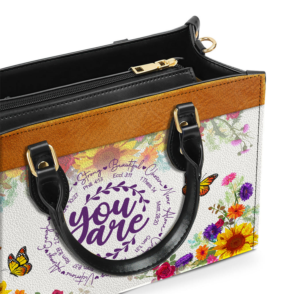You Are Inspirational Quotes Christian Gift Religious Gift Leather Handbag