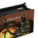 A Child Of God, A Woman Of Faith, A Warrior Of Christ Personalized Leather Handbag