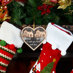 I Wish You Lived Next Door Custom 2 Layers Christmas Car Hanging Wooden Transparent Acrylic Ornament