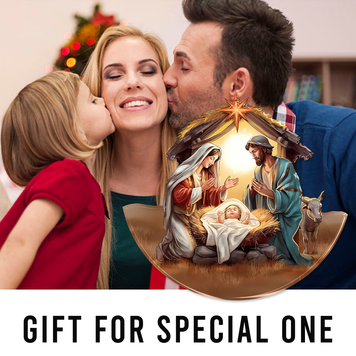 Nativity Gifts for Women Faith, Christmas Ornaments - Religious Gifts Car Hanging