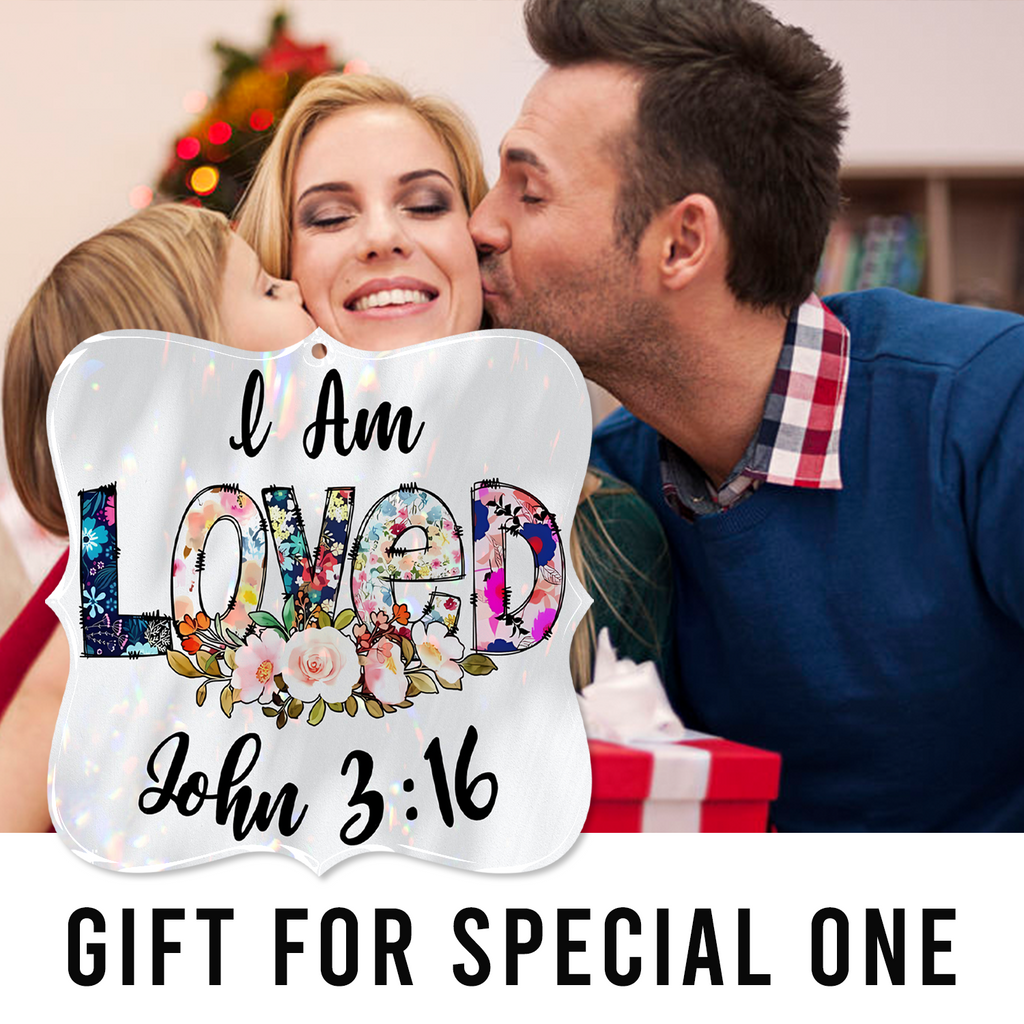Flowers I Am Loved Christian Gifts For Women, Birthday Gifts For Women, Ornament Gift, Christmas Ornament Car Hanging