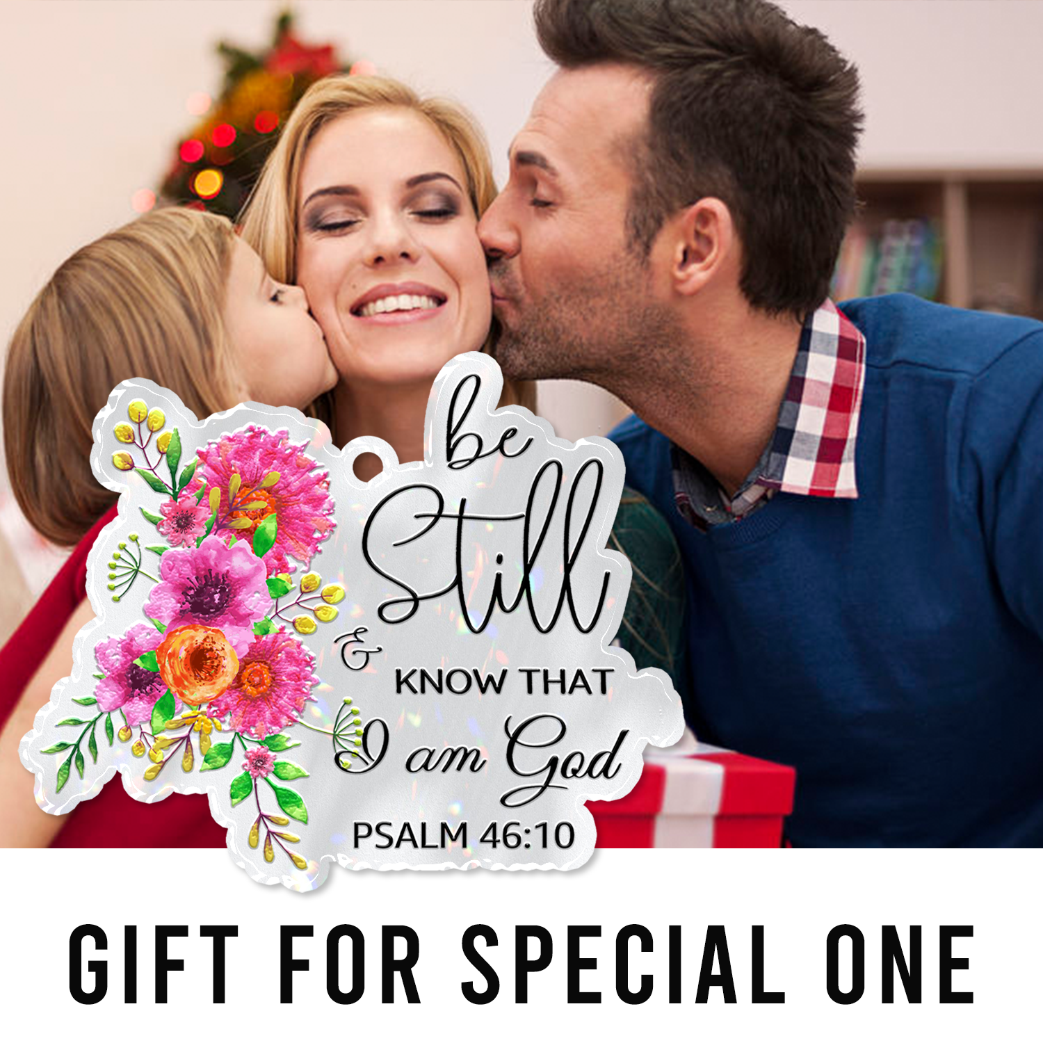 Flower Be Still Christian Gifts For Women, Birthday Gifts For Women, Ornament Gift, Christmas Ornament Car Hanging