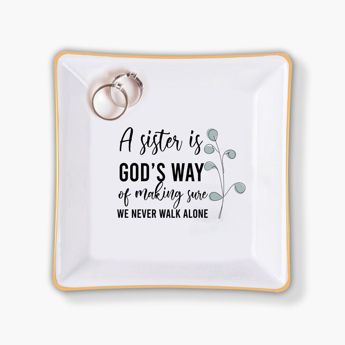 A Sister Is God's Way Christian Gift Inspirational Religious Gift Ceramic Ring Dish