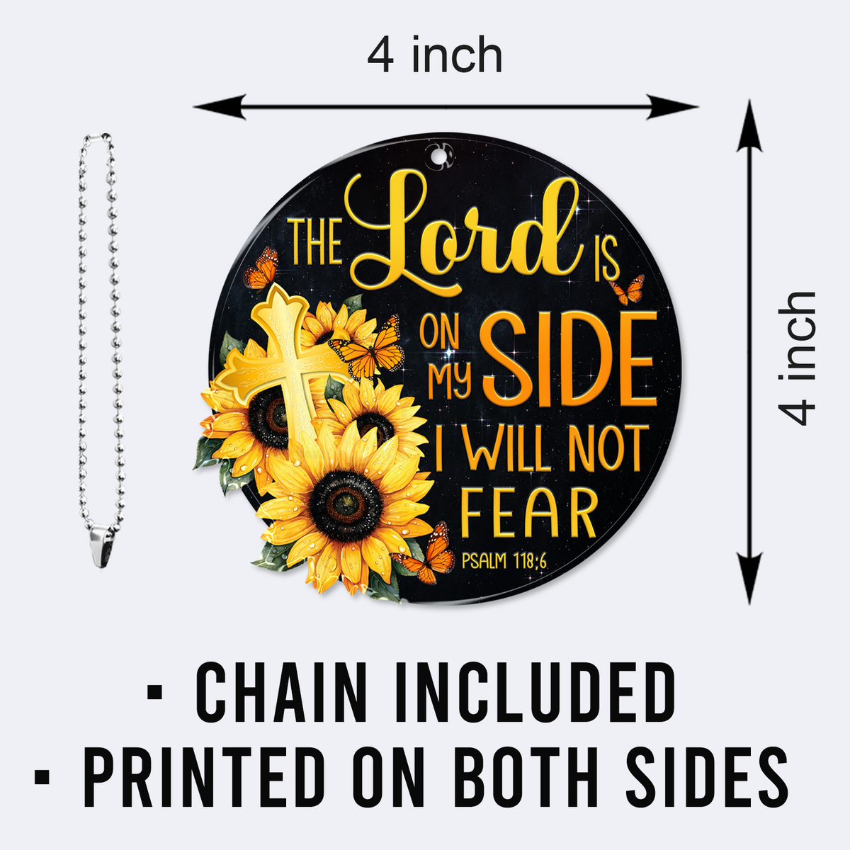 Sunflower The Lord Christian Gifts For Women, Birthday Gifts For Women, Ornament Gift, Christmas Ornament Car Hanging