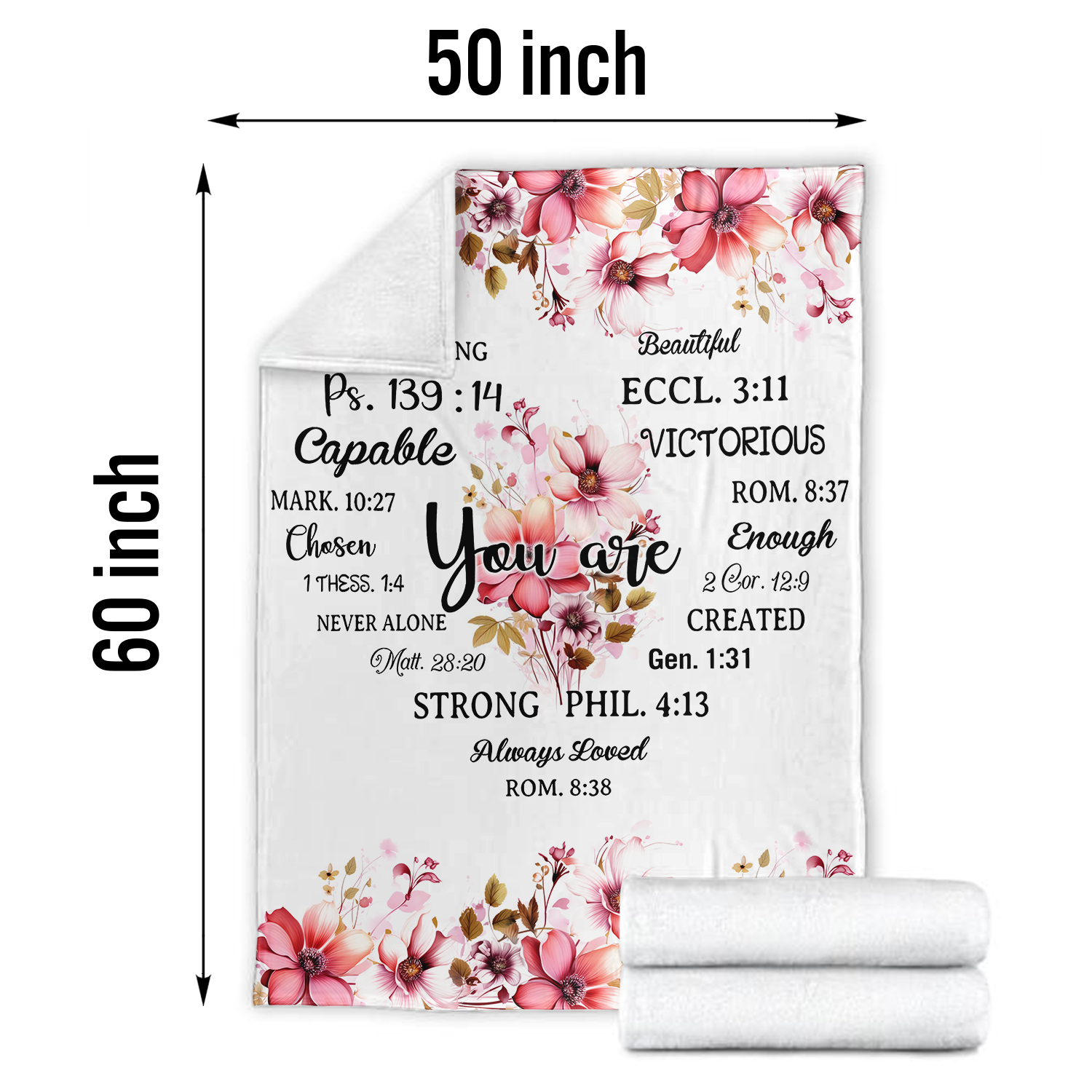 Christian Gifts Blanket You Are - Religious Throw Fleece Blanket