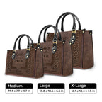 She Will Not Fall Personalized Leather Handbag
