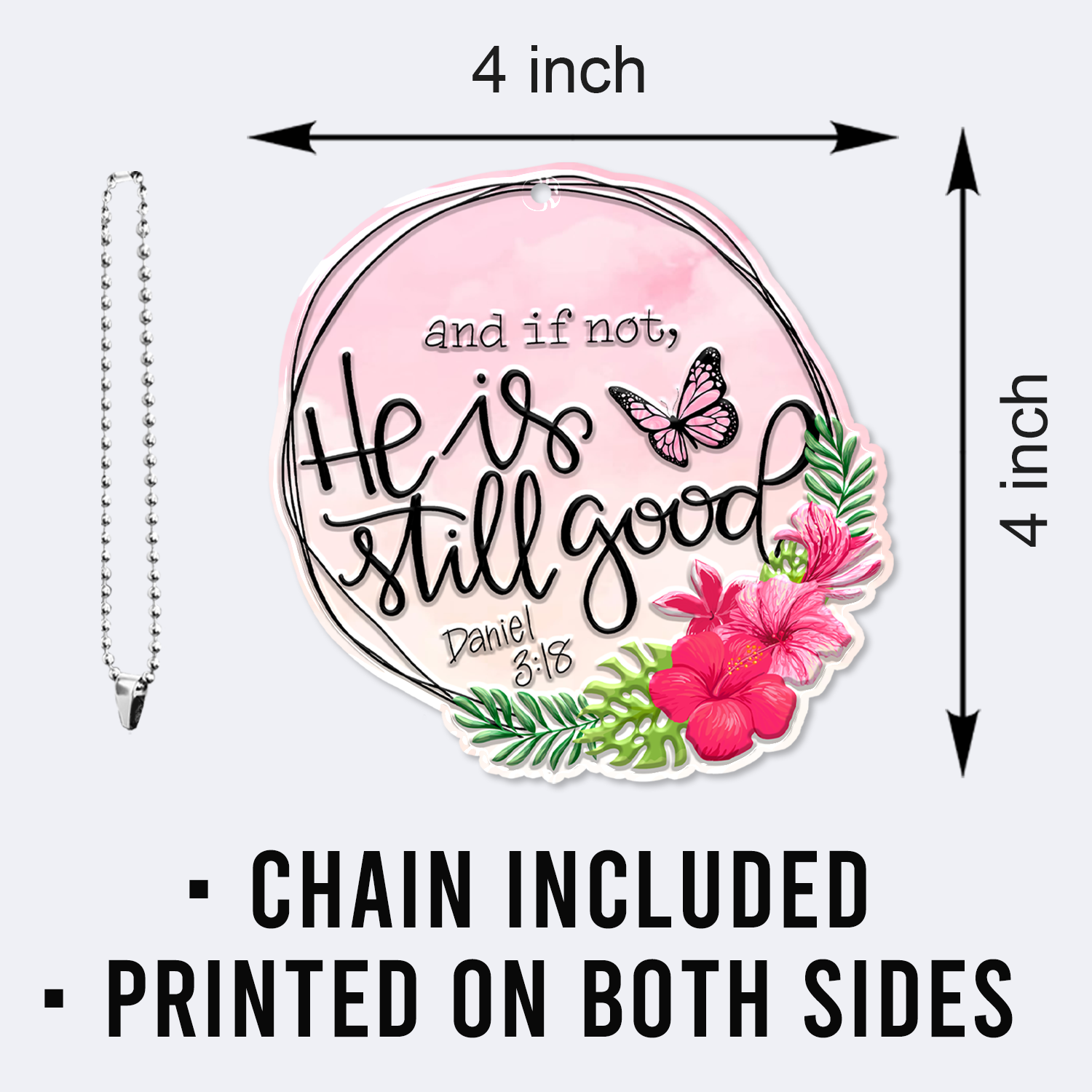 Hibiscus Flower He Is Good Christian Gifts For Women, Birthday Gifts For Women, Ornament Gift