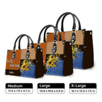Faith Over Fear Personalized Sunflower Leather Handbag Religious Gift Christian Gifts For Women