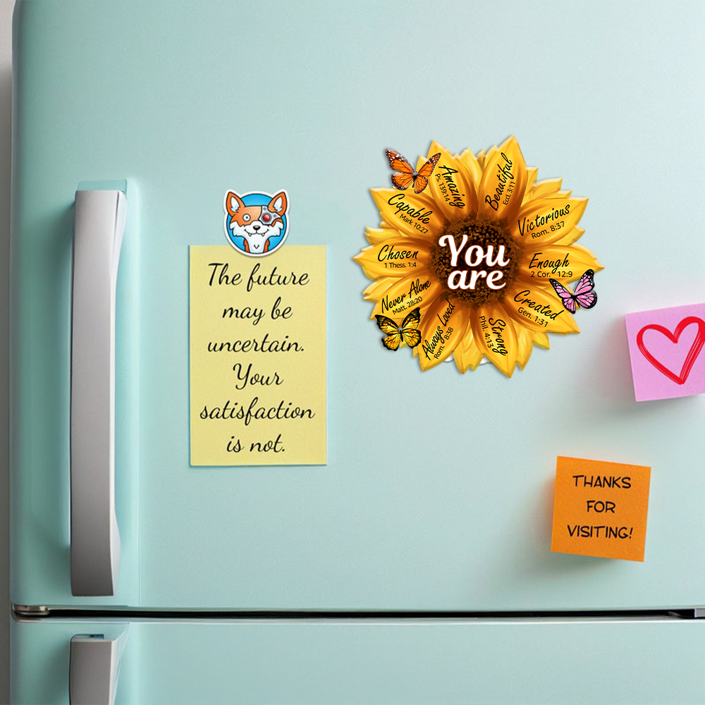 Sunflower You Are Gift Bible Verse Christian Gifts For Women Refrigerator Magnet Home Decor Magnet