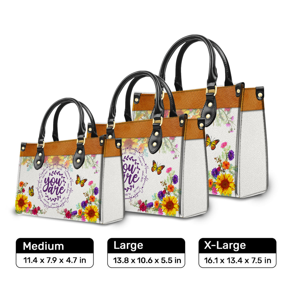 You Are Inspirational Quotes Christian Gift Religious Gift Leather Handbag