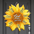Sunflower God Says You Are Inspirational Gift Birthday Gifts Wall Decor Shaped Wood Sign