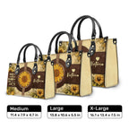She will not fall Sunflower Style Personalized Leather Handbag
