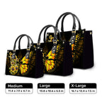 Yellow Butterfly Sunflowers You Are Leather Handbag With Handle Christian Gift Religious Gift For Women