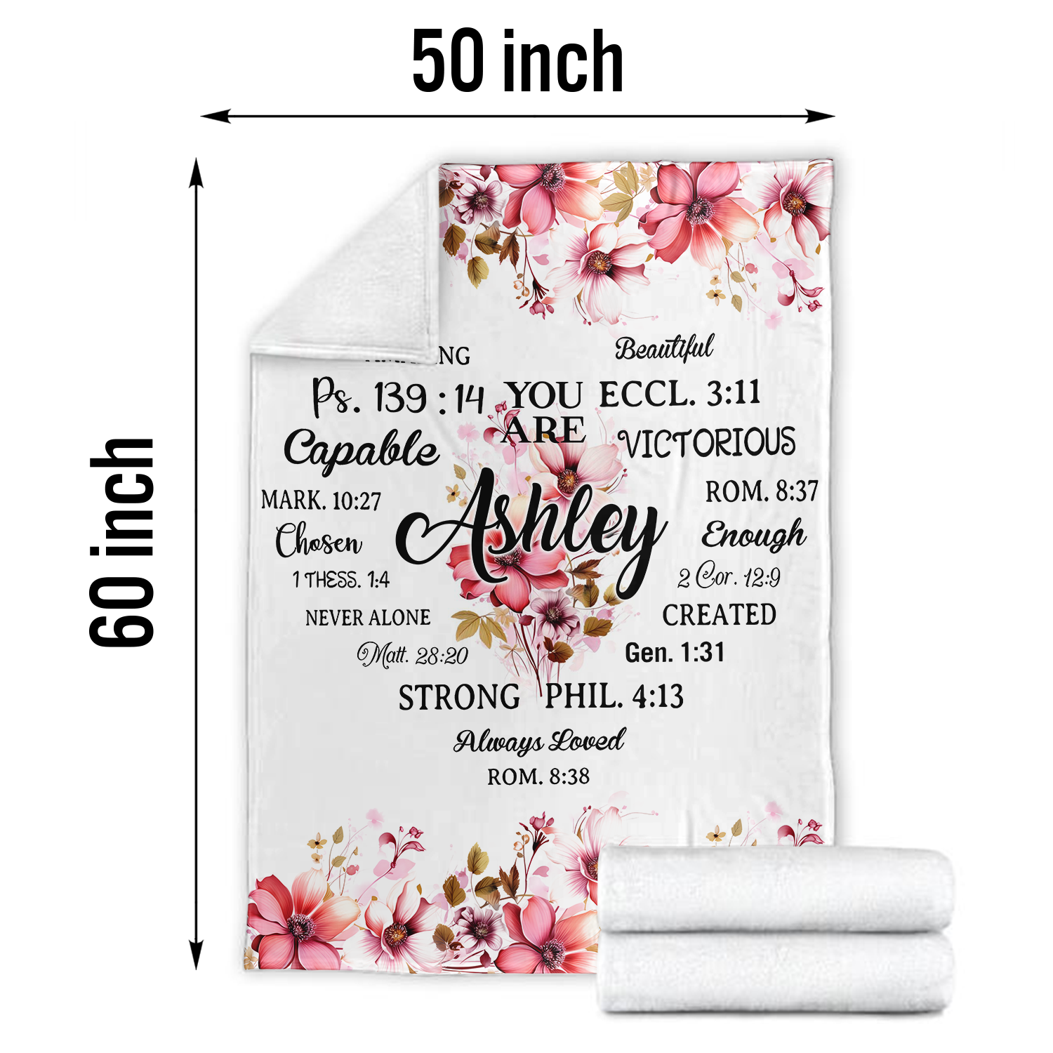 Christian Gifts Blanket Custom Name - Religious Throw Fleece Blanket