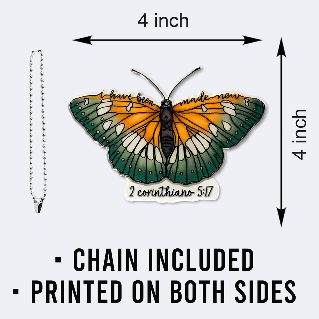 Butterfly I Have Been Made New Christian Gifts For Women, Birthday Gifts For Women, Ornament Gift, Christmas Ornament Car Hanging