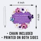 Daisy Floral Hold On Your Faith Christian Gifts For Women, Birthday Gifts For Women, Ornament Gift Bible Verse Christmas Ornament Car Hanging