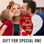 Memorial Ornament Piece Of Heart Wings Car Hanging, Christmas Ornament Gift