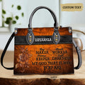 My God That Is Who You Are Inspirational Quotes, Religious Gift Personalized Leather Handbag