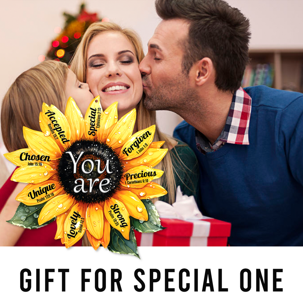 Sunflower You Are Christian Ornament Gift Bible Verse Christmas Ornament Car Hanging