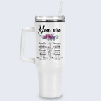 Floral You Are Bible Verse Inspirational Gifts for Women Friends 40Oz Tumbler