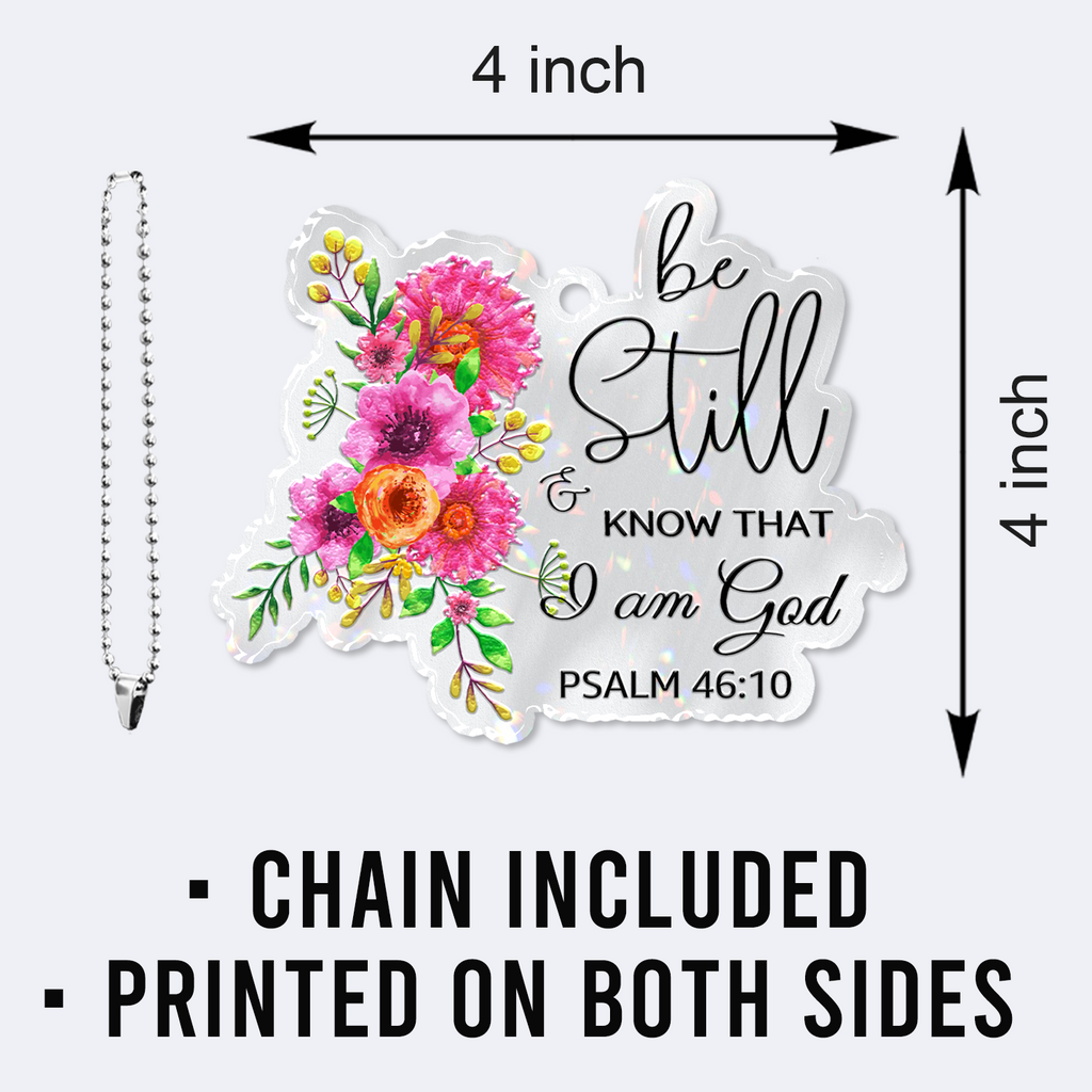 Flower Be Still Christian Gifts For Women, Birthday Gifts For Women, Ornament Gift, Christmas Ornament Car Hanging