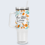 Floral Be Still Bible Verse Inspirational Gifts for Women Friends 40Oz Tumbler