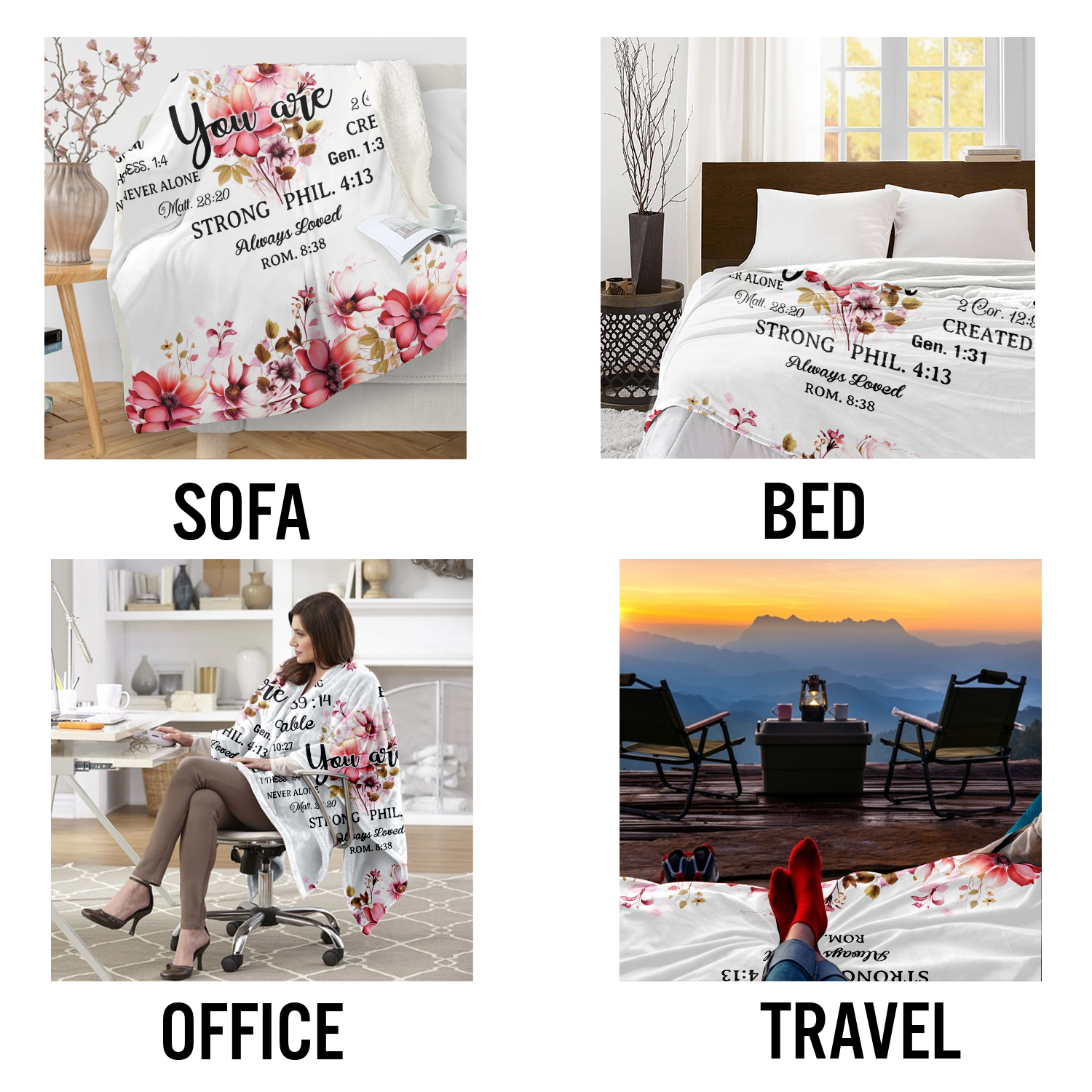 Christian Gifts Blanket You Are - Religious Throw Fleece Blanket