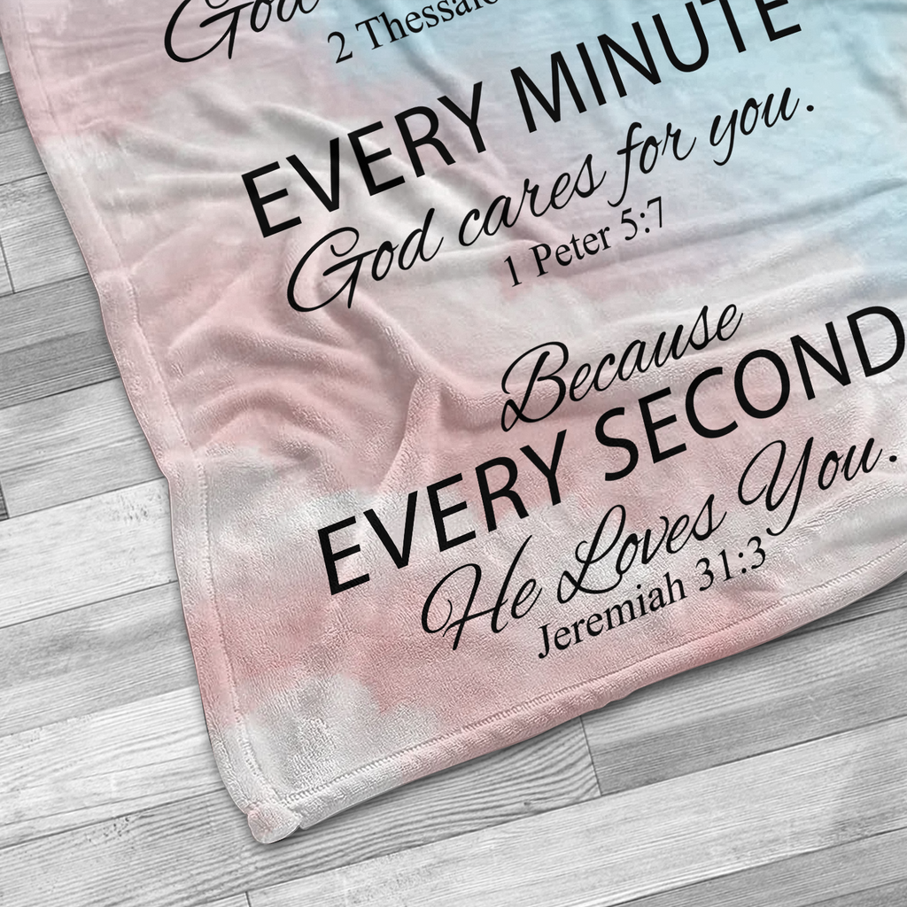 Bible Verse Blanket with Inspirational Thoughts and Prayers- Religious Throw Fleece Blanket