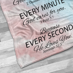 Bible Verse Blanket with Inspirational Thoughts and Prayers- Religious Throw Fleece Blanket