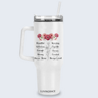 Floral Hibiscus Bible Verse Custom Inspirational Gifts for Women Friends 40Oz Tumbler