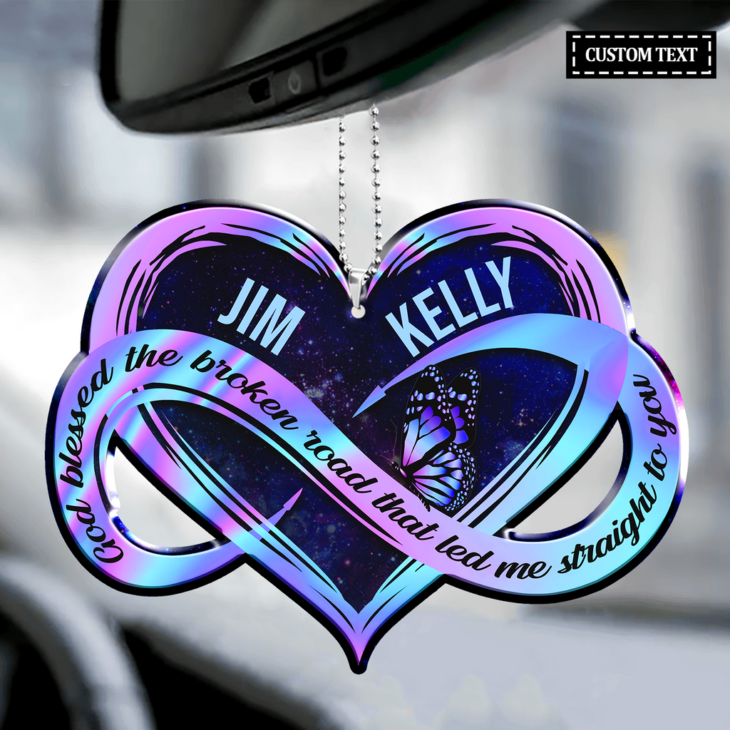 Personalized Hologram Infinity Heart Ornament