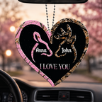 Personalized Deer Heart Doe Buck I Love You Ornament, Custom Gift for Couples, Anniversary Gifts
