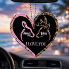 Personalized Deer Heart Doe Buck I Love You Ornament, Custom Gift for Couples, Anniversary Gifts