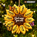 God's Promises to You – 3D Sunflower Ornament