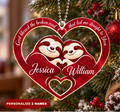 Personalized Names God Blessed Our Journey Sloth Ornament – Christian Couple Gift