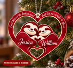 Personalized Names God Blessed Our Journey Sloth Ornament – Christian Couple Gift