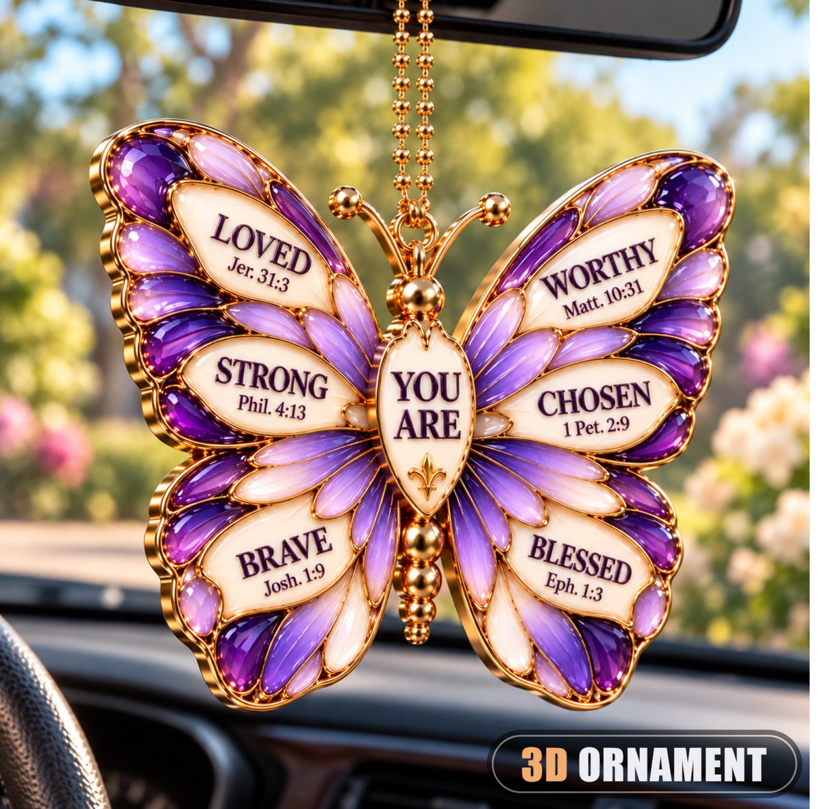 You Are Loved 3D Butterfly Ornament – Inspirational Christian Gift