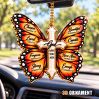 3D God Says You Are Butterfly Cross Ornament – Christian Faith Gift