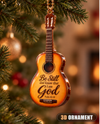 Be Still and Know That I Am God 3D Guitar Ornament – Christian Faith Gift