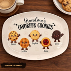Personalized Grandma's Favorite Cookies Plate – Custom Grandkids Names