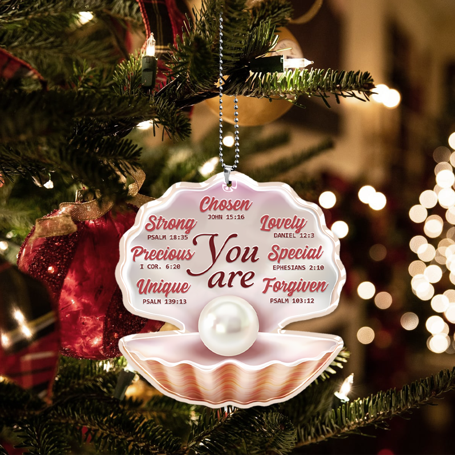 Pearl In Sea Shell You Are 2023 Christmas Ornaments