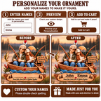 3D Raised Personalized Names Ornament - Fishing Buddies Ornament – Gift for Couples
