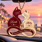 Personalized Names Forever Cat Couple Infinity Ornament – Anniversary Gift for Him & Her