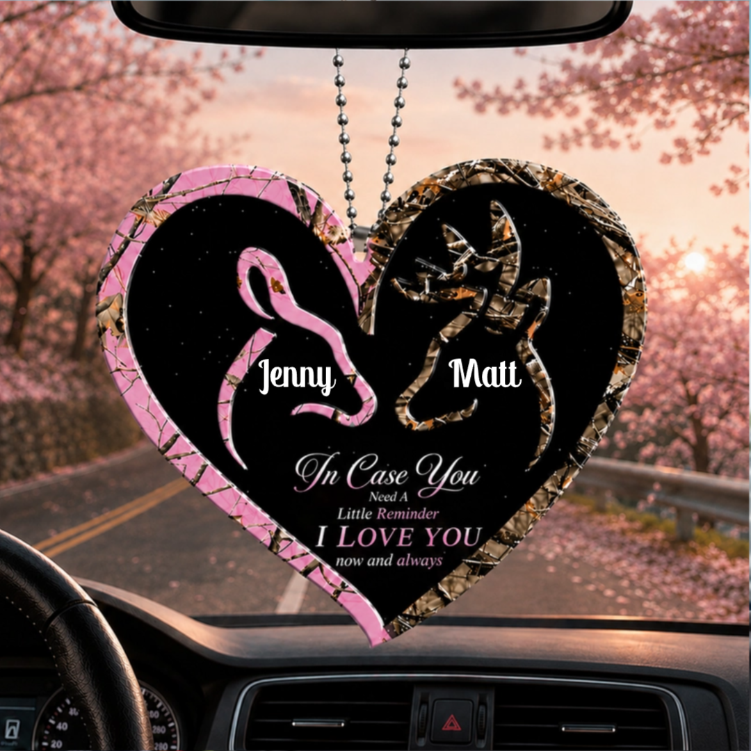 Personalized Deer Heart Doe Buck In Case You Need A Little Reminder Ornament, Custom for Gift For Couples, Husband, Wife, Anniversary Gifts