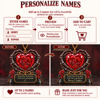 3D Raised Personalized From Our First Kiss Gothic Skeleton Couple Ornament - Anniversary Gifts