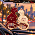 Personalized Names Forever Cat Couple Infinity Ornament – Anniversary Gift for Him & Her