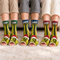 Personalized Name Largemouth Bass Fishing Middle Tube Socks for Men & Women - Christmas Gift for Fishing Lovers