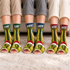 Personalized Name Largemouth Bass Fishing Middle Tube Socks for Men & Women - Christmas Gift for Fishing Lovers
