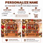 3D Raised Personalized Mechanic Toolbox Christmas Ornament