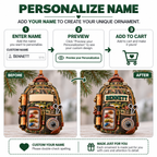 3D Raised Personalized Name Fishing Tool Bag Ornament - Ideal Gift for Him & Her